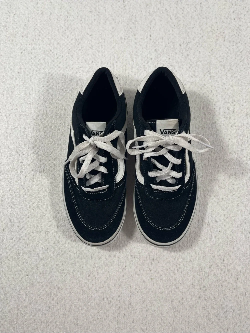 Vans Off The Wall Old School Black/White Suede/canvas Youth Size 6.0 SKU#0460